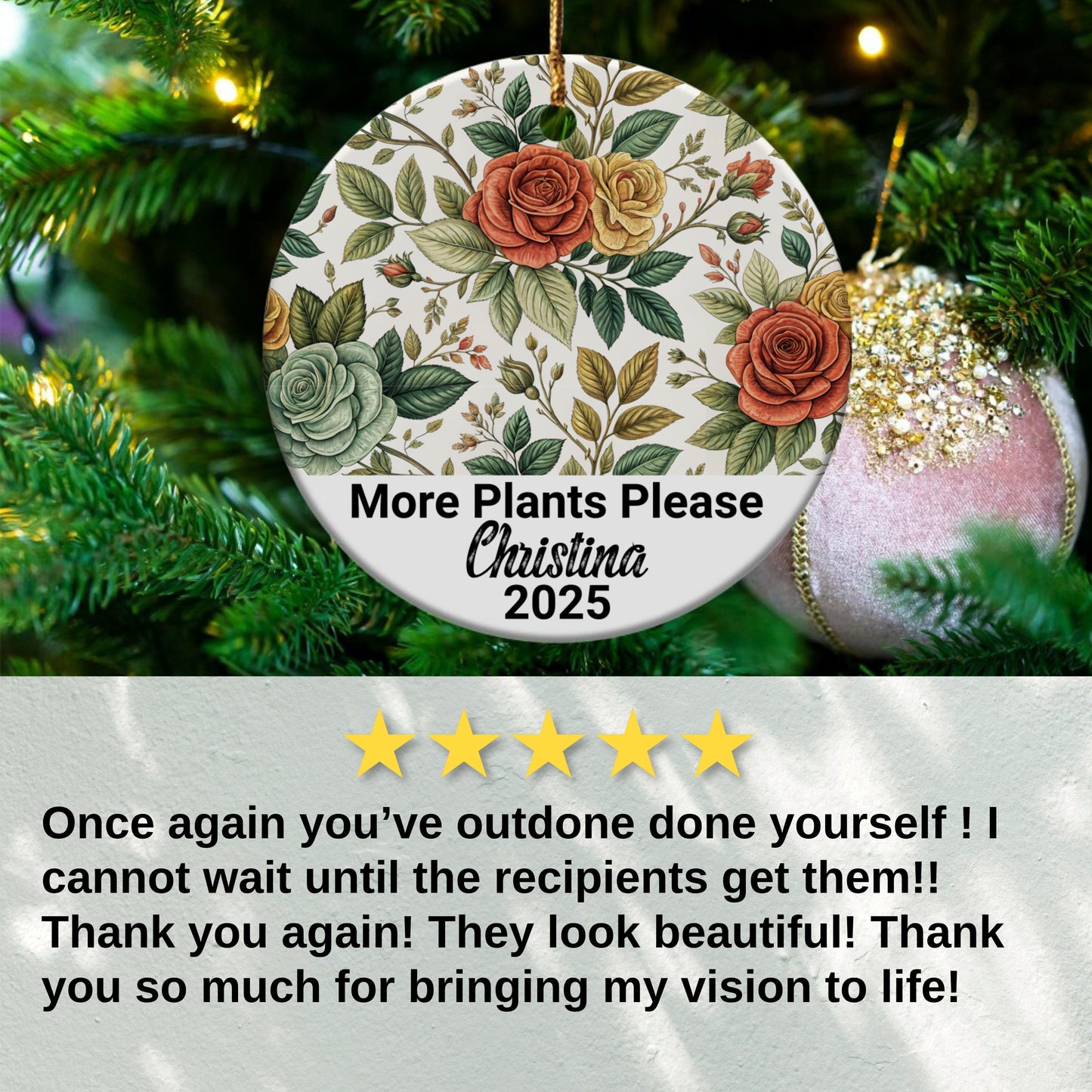 More Plants Please Floral 2025 Ornament product type
