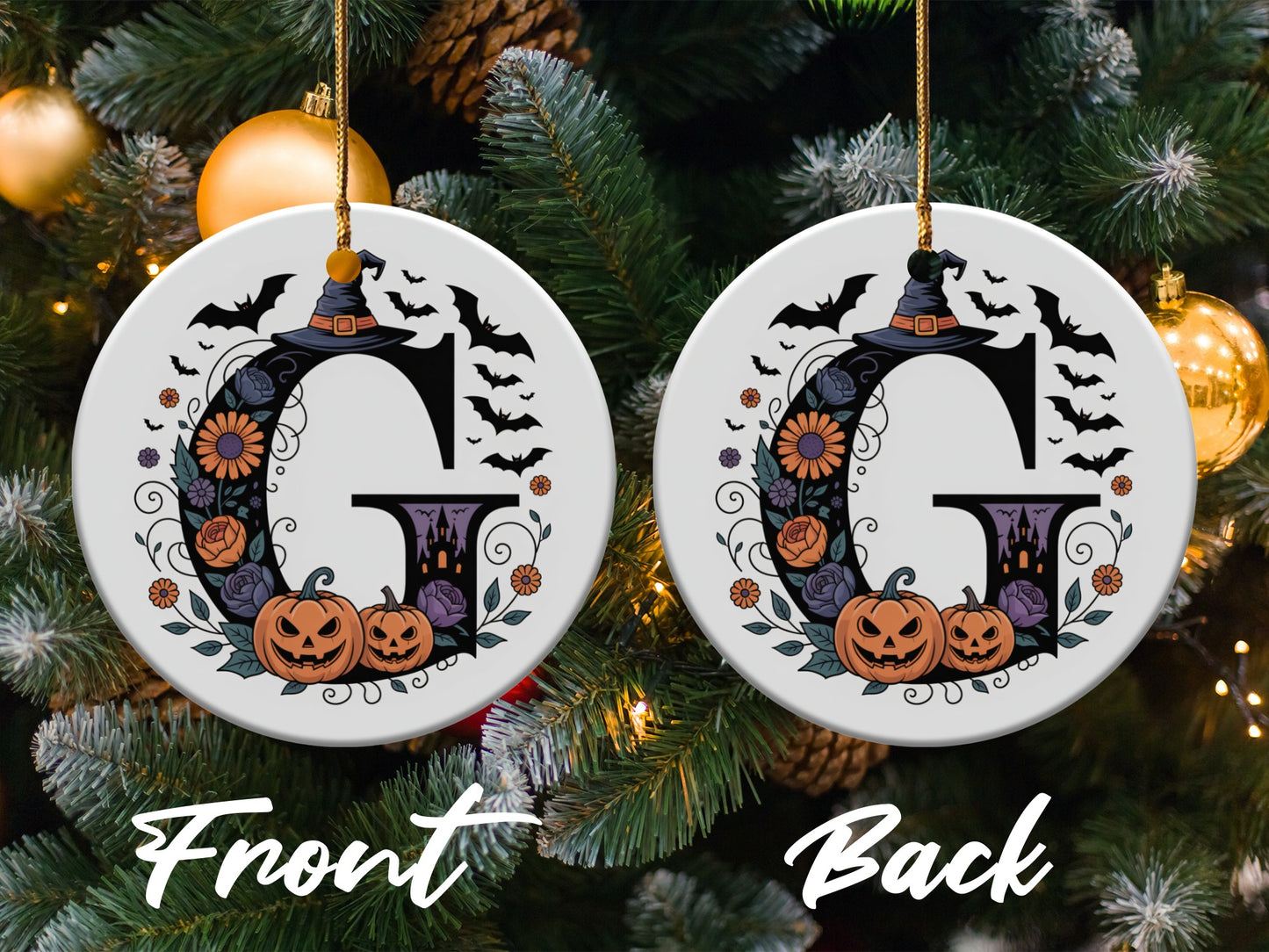 Halloween Witch Letter Ornament Festive Holiday product type