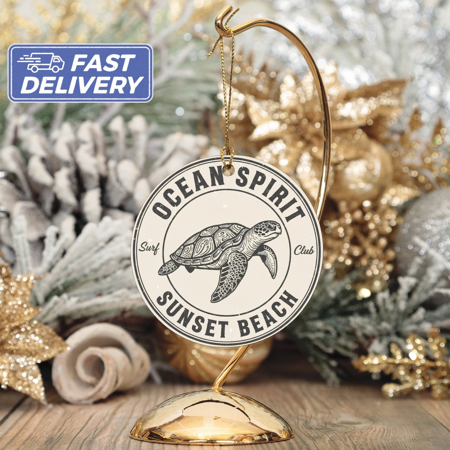 Ocean Spirit Surf Club Sunset Beach Ornament product