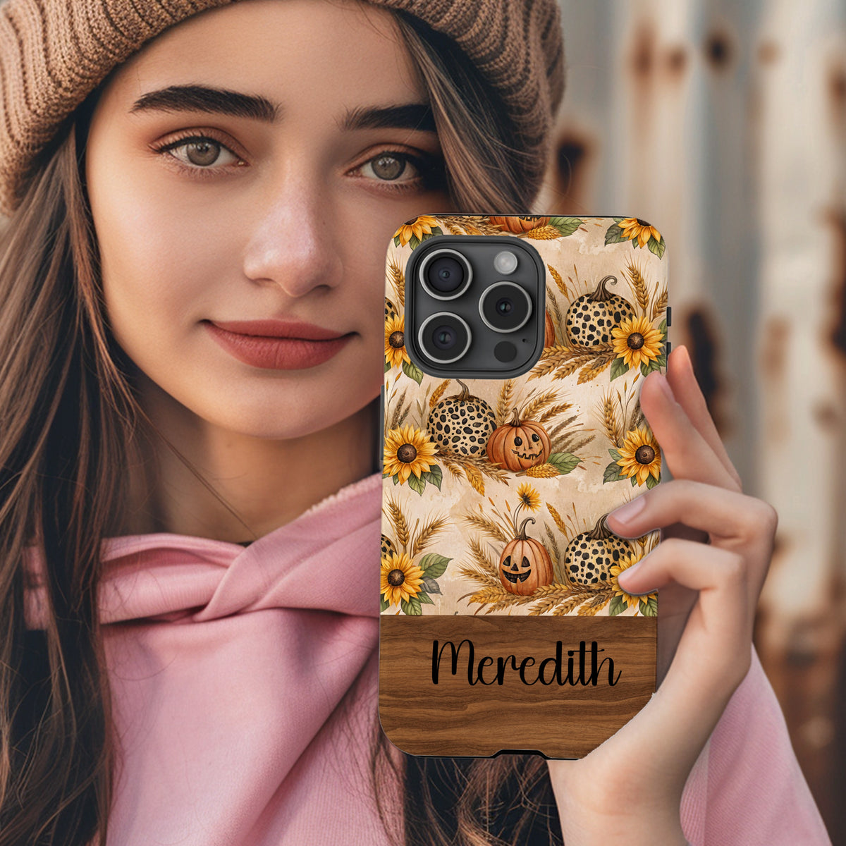 Personalized Autumn Pumpkin Sunflower Phone Case