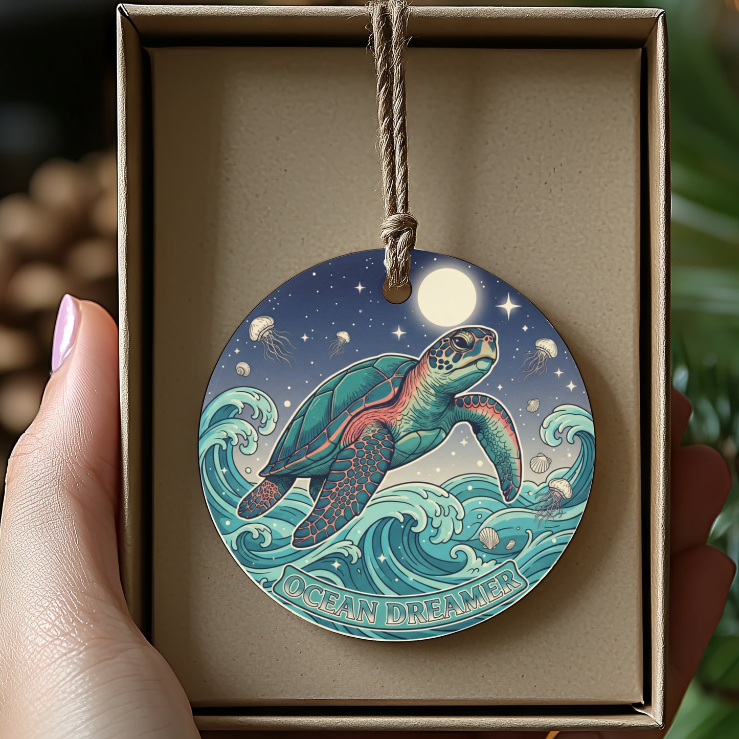Ocean Dreamer Sea Turtle Hanging Ornament product