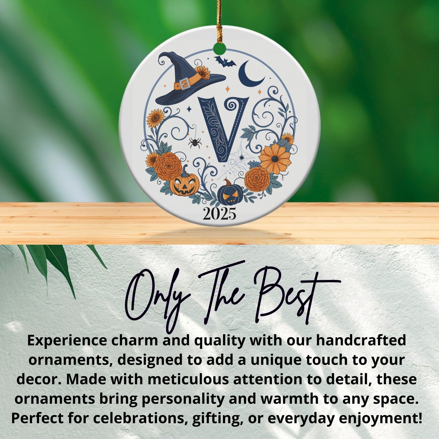V Halloween Design 2025 Circle Ornament product
