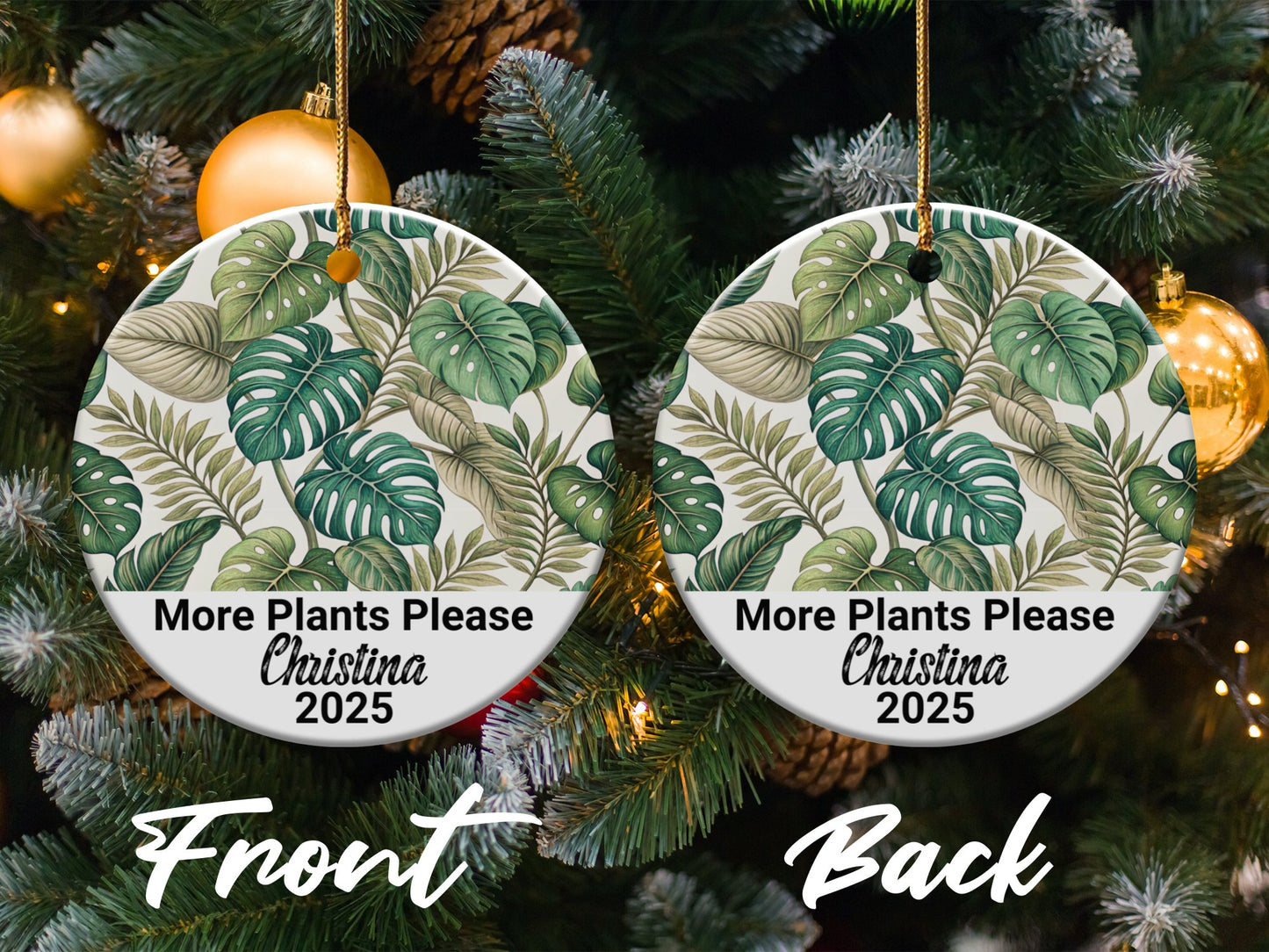 More Plants Please Personalized Ornament product
