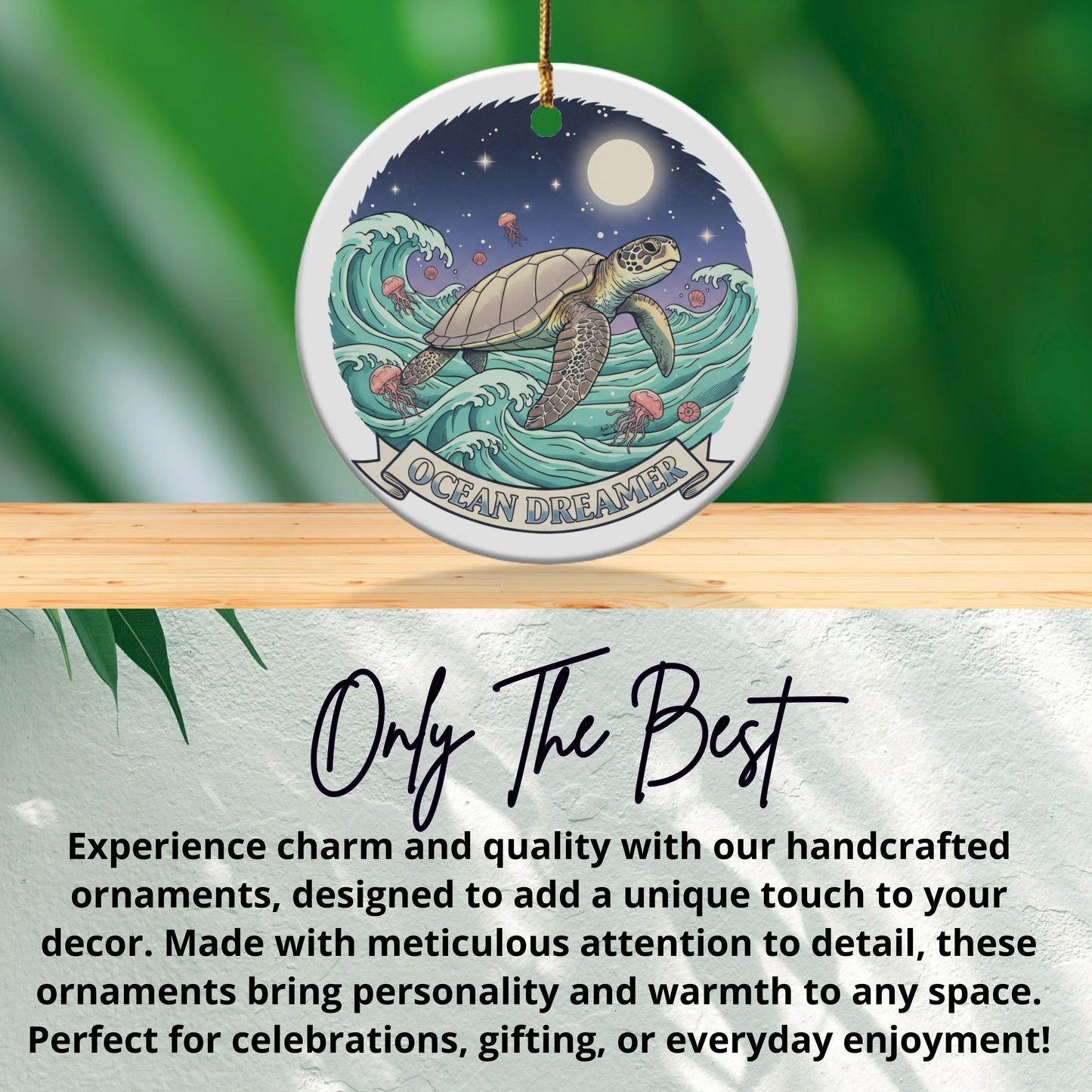 Ocean Dreamer Sea Turtle Design Ornament product