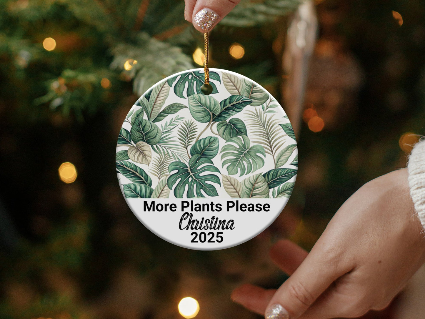 More Plants Please Personalized Ornament product