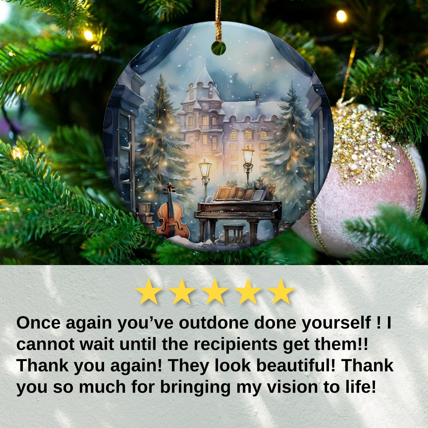 Festive Christmas Scene Hanging Ornament product type