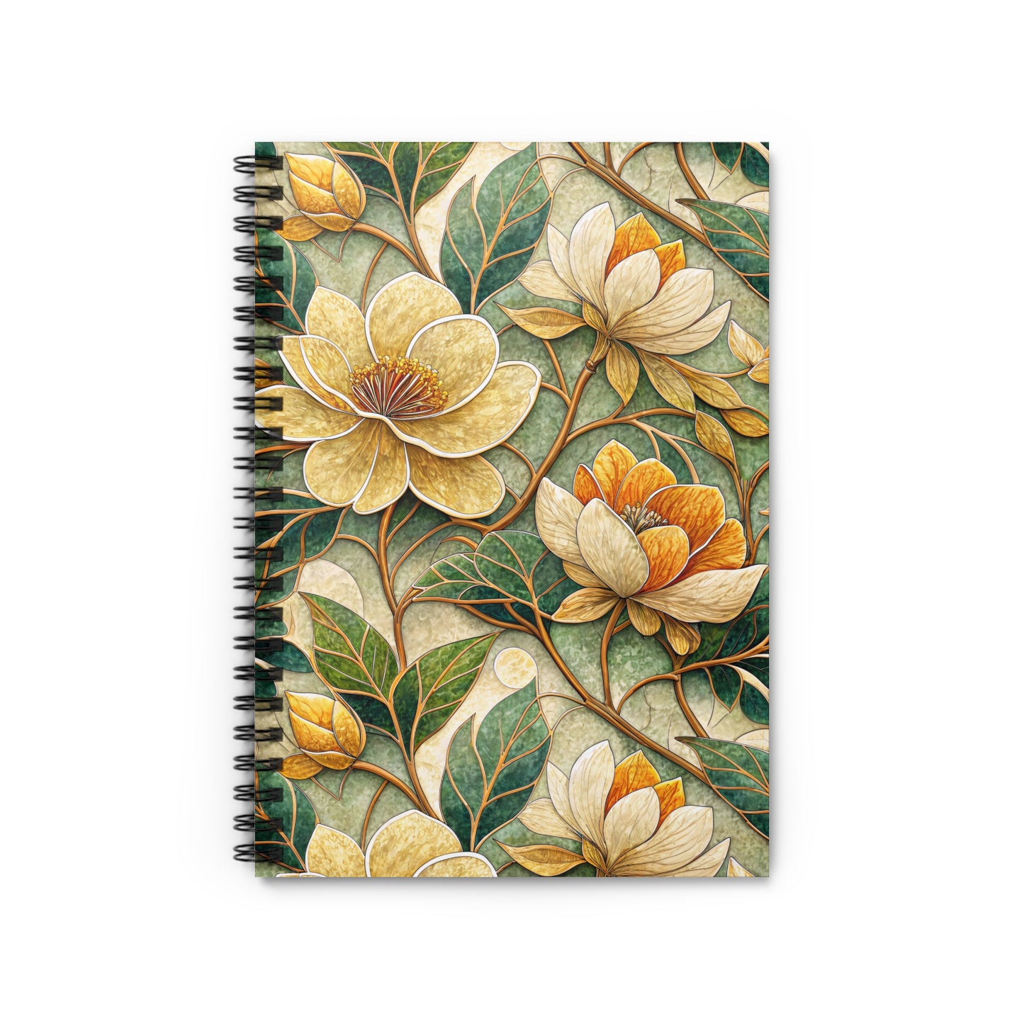 Elegant Floral Pattern Spiral-bound Notebook