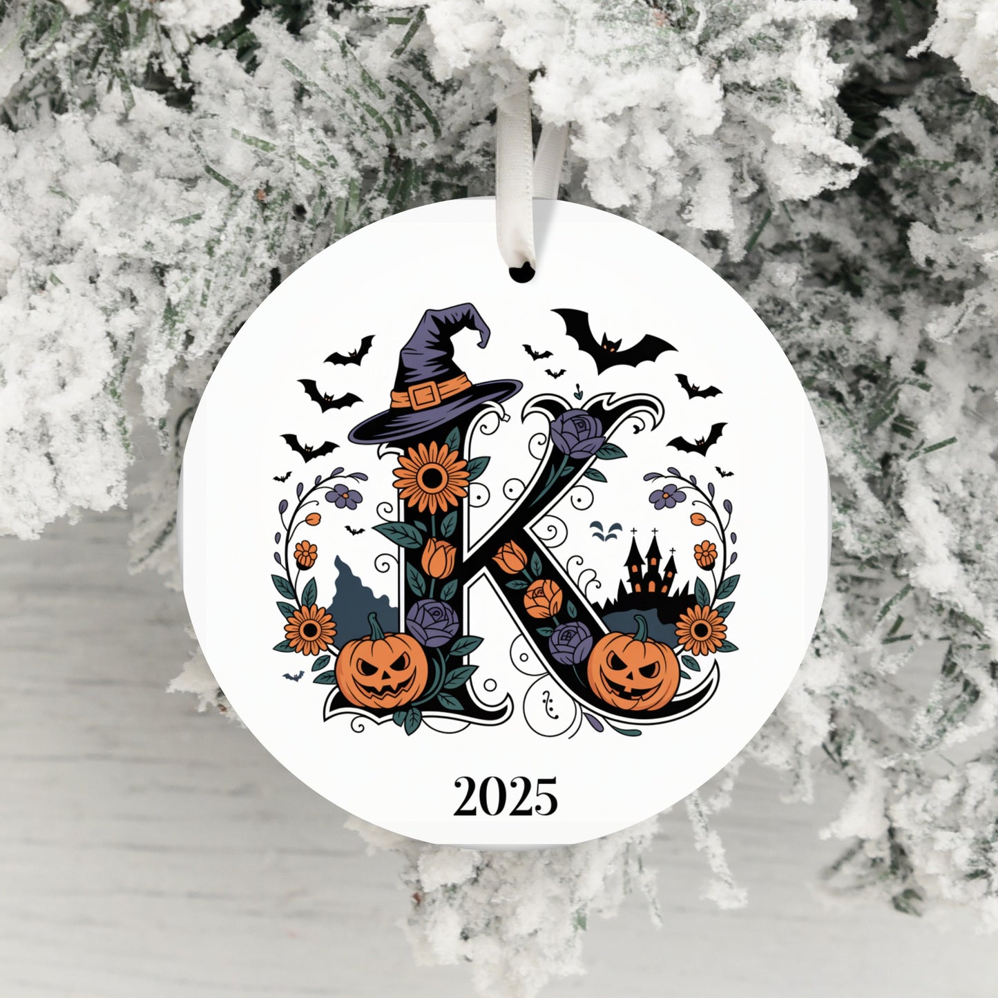 Personalized Halloween Themed K 2025 Ornament product