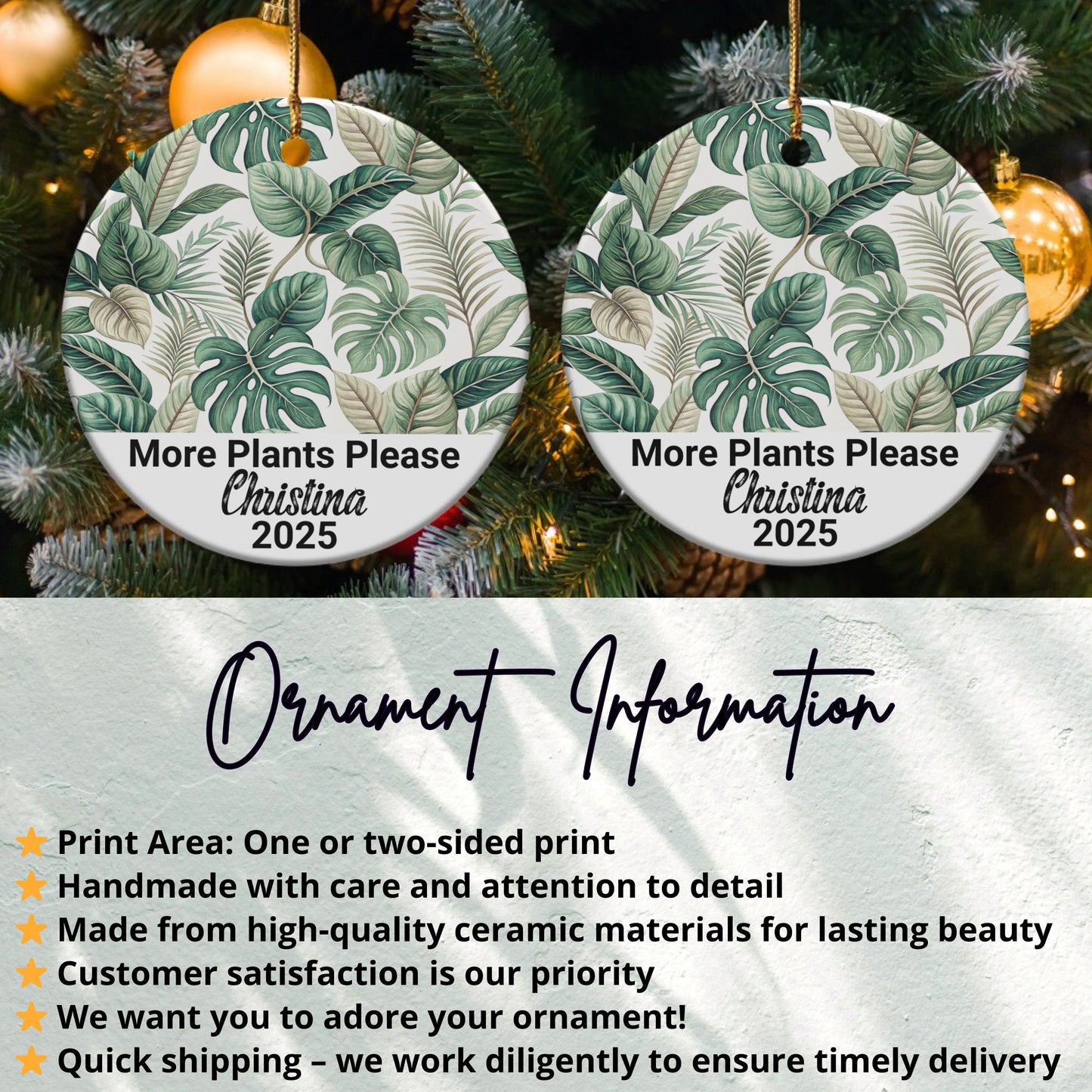 More Plants 2025 Customizable Ornament product type