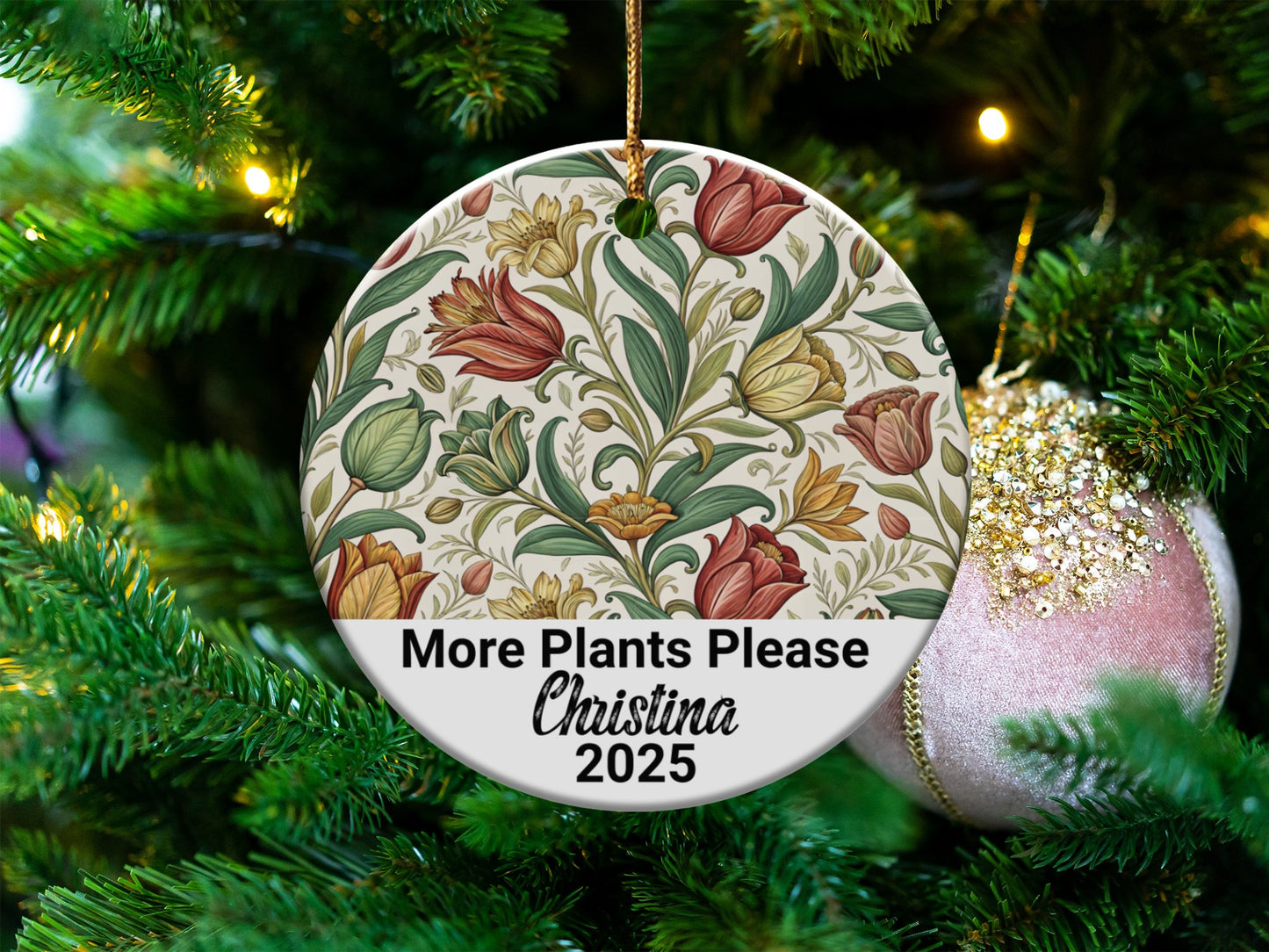 More Plants Please Floral Themed 2025 Round Christmas product