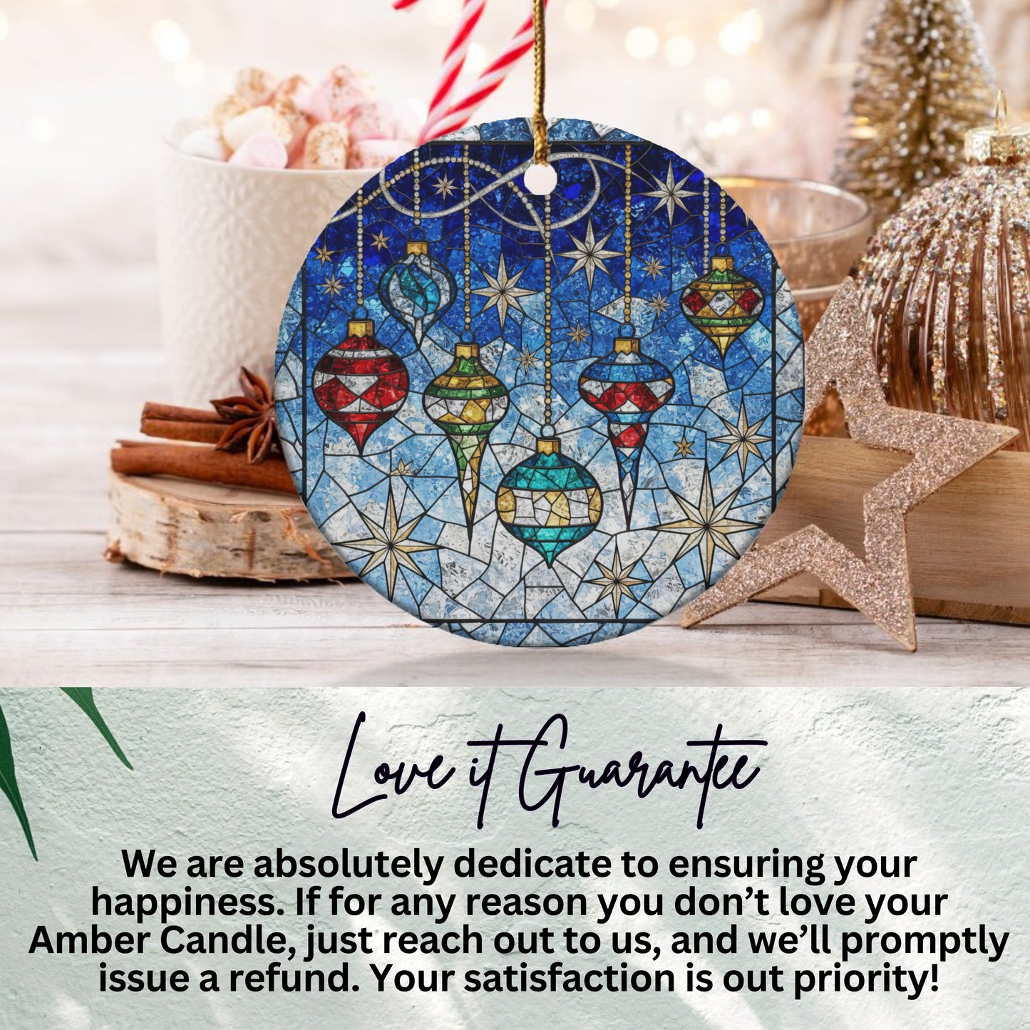 Stunning Festive Blue Glass Ornament for Holiday Decor product