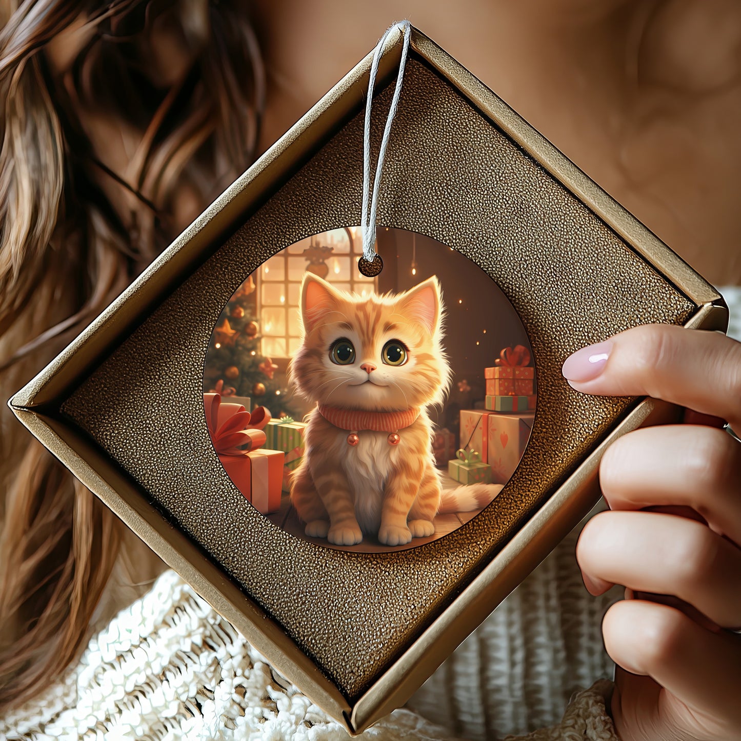 Adorable Kitten Christmas Ornament gift product