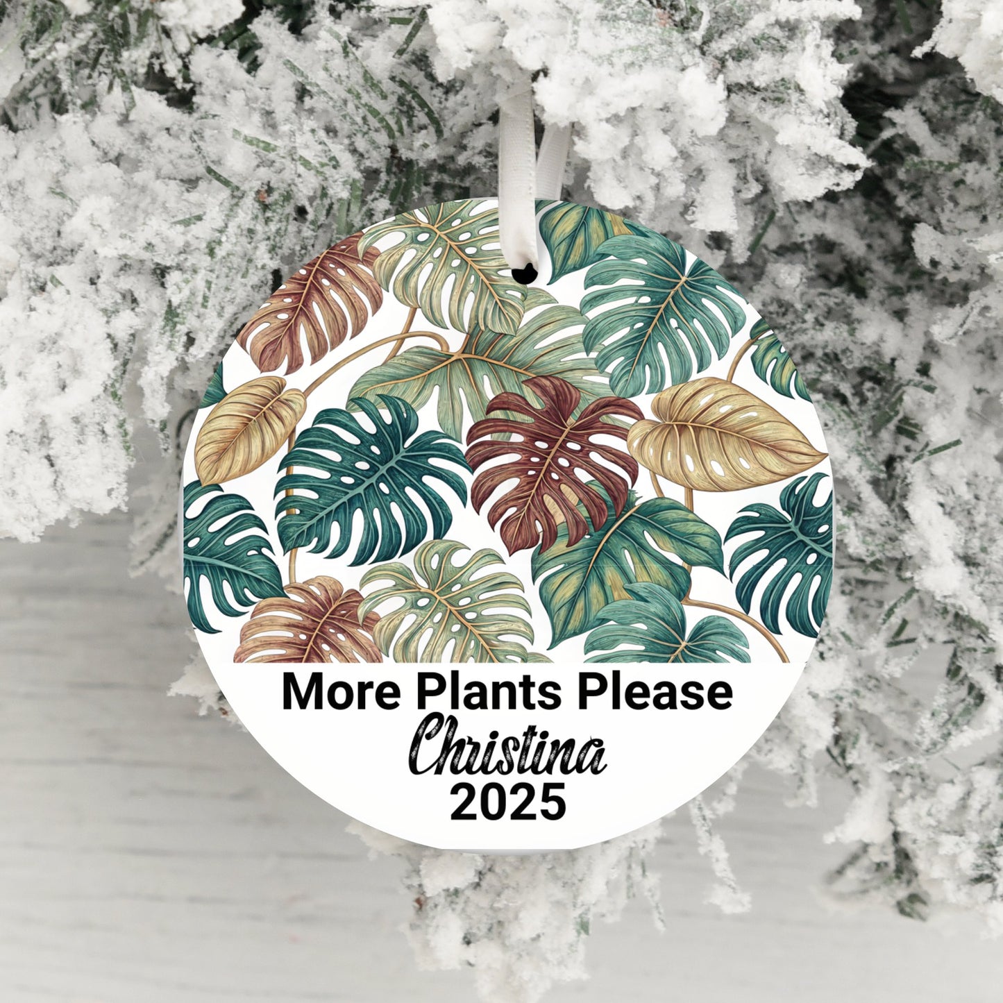 More Plants Please Personalized Christmas Ornament product