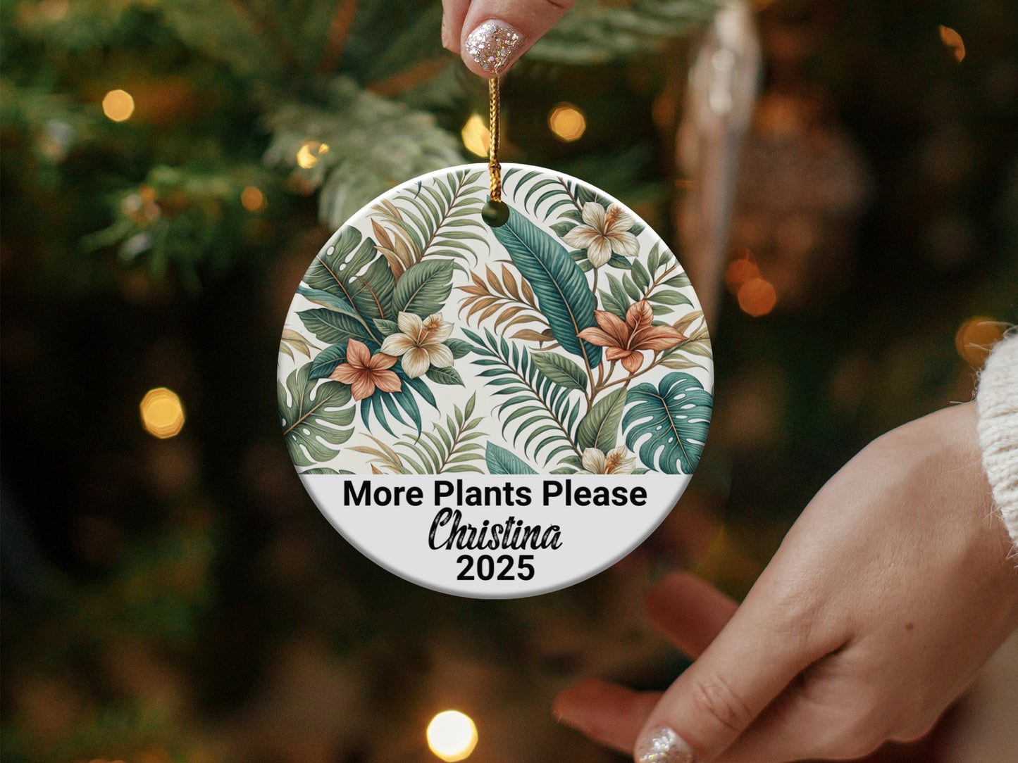 Tropical Themed More Plants Please Ornament product
