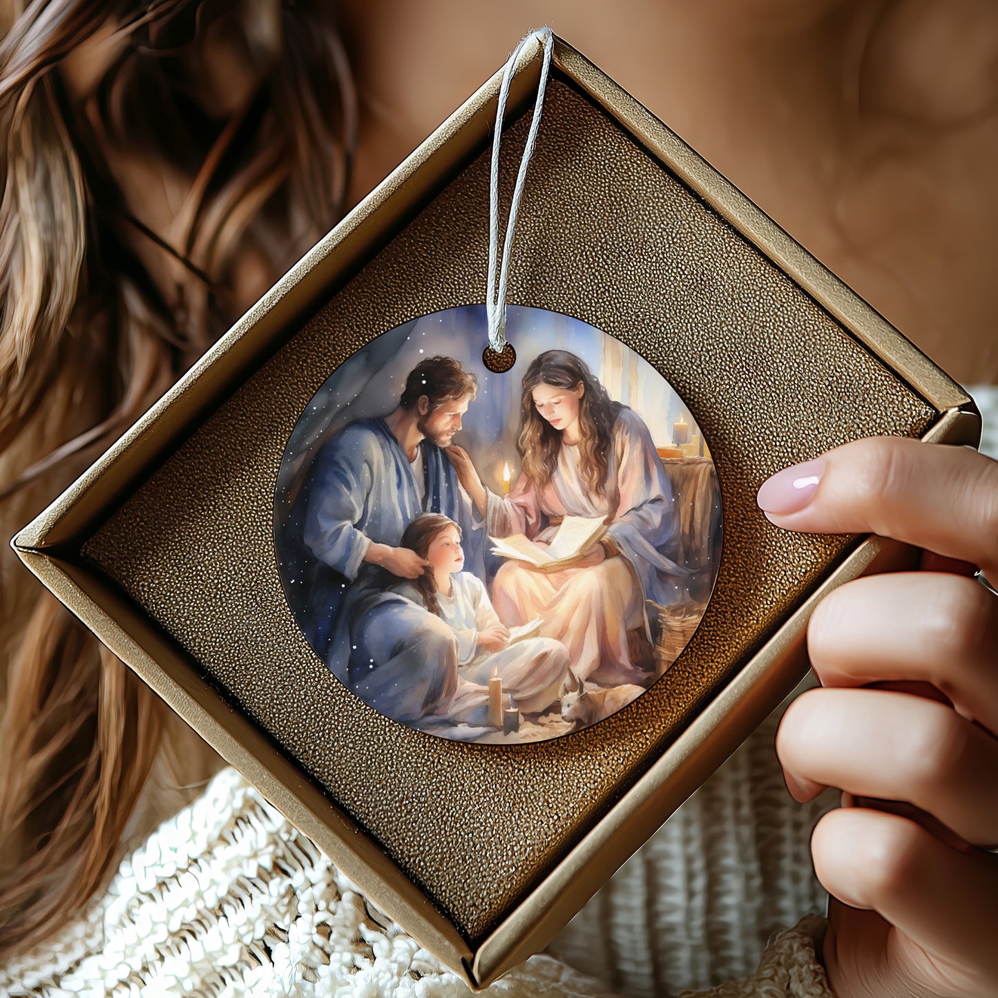 Nativity Scene Family Christmas Ornament product