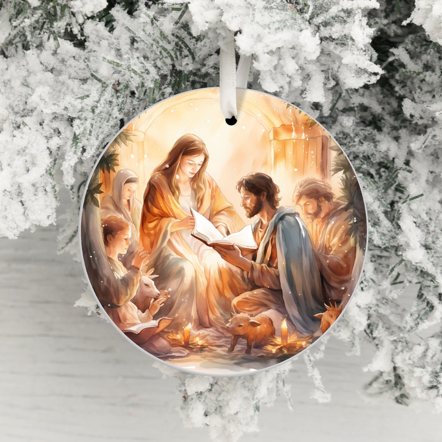 Beautiful Nativity Scene Christmas Tree Ornament product
