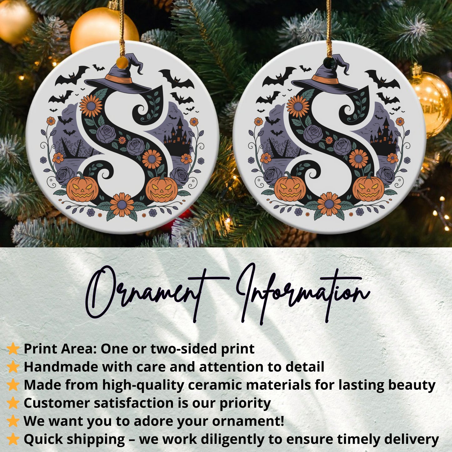 Spooky Halloween Themed Customizable Ornament product