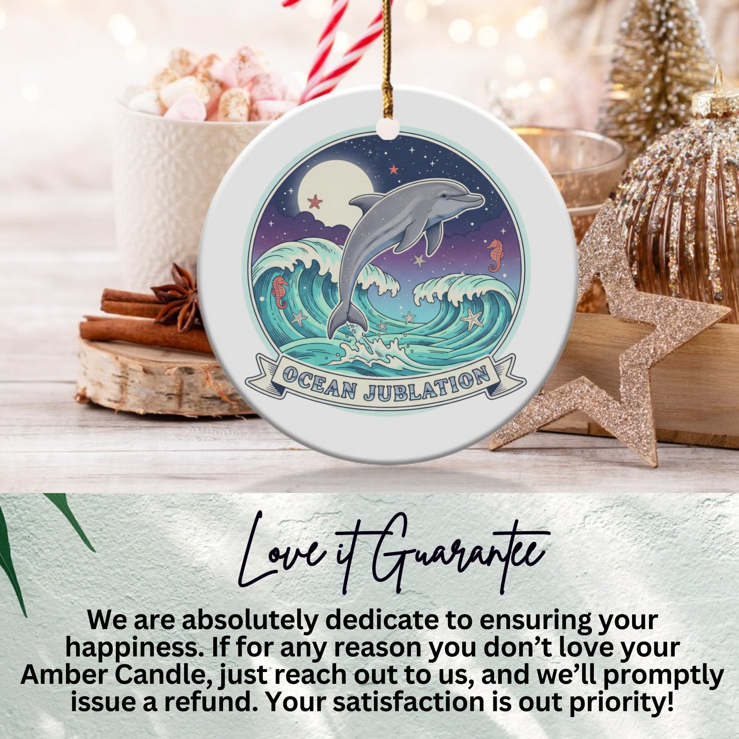Ocean Jubilation Dolphin Ornament product