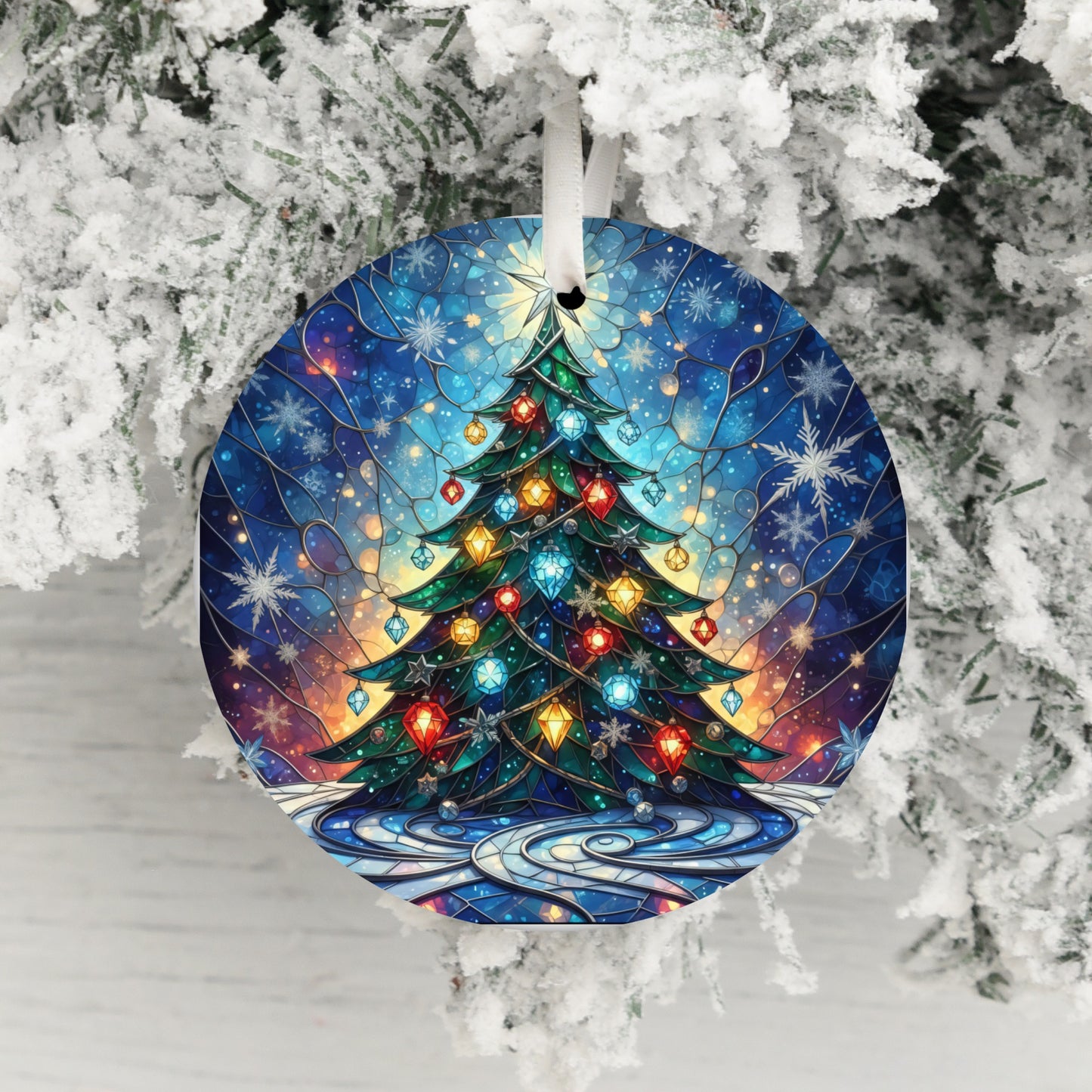 Festive Christmas Tree Ornament with Colorful Lights product