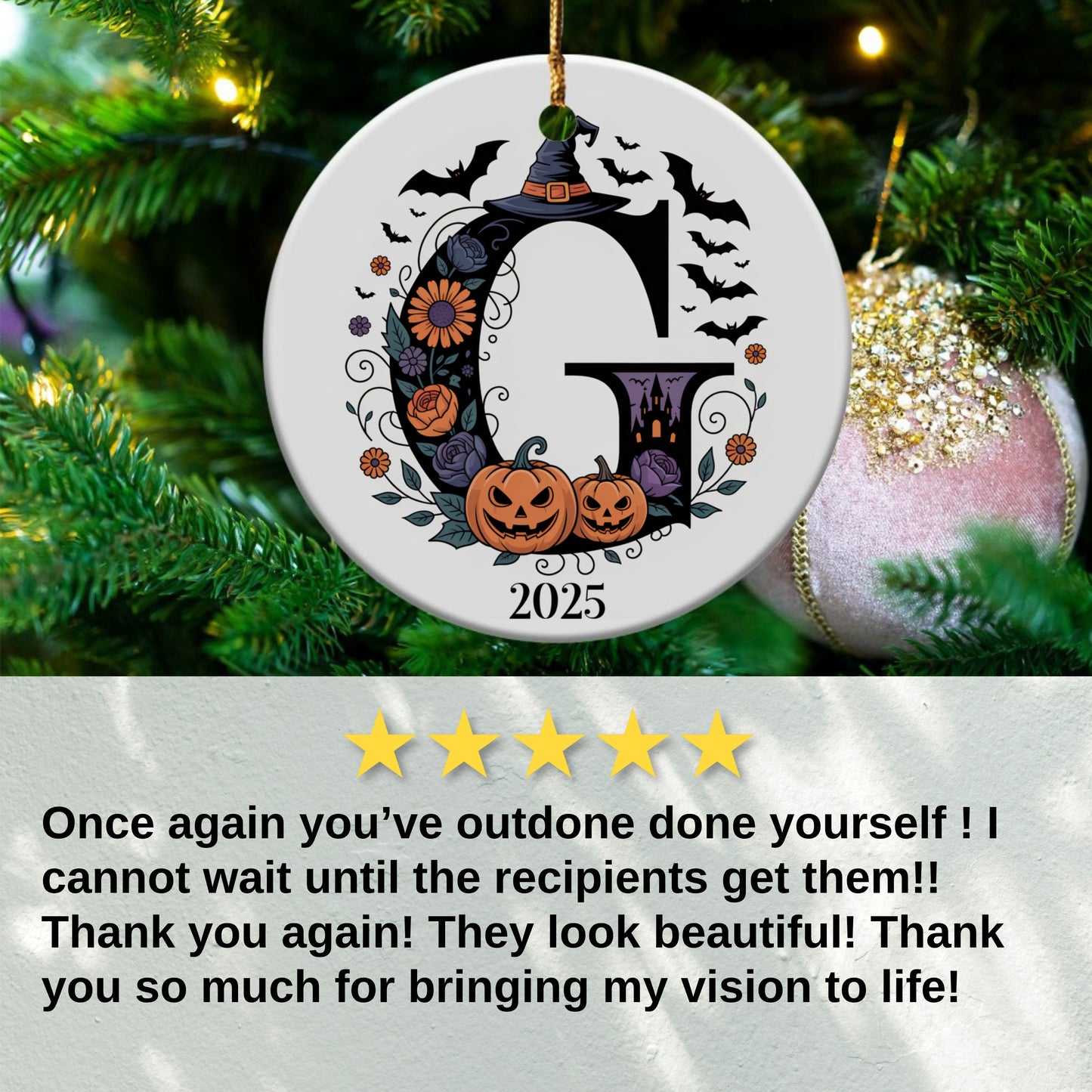 Personalized Halloween 2025 Pumpkin Ornament product