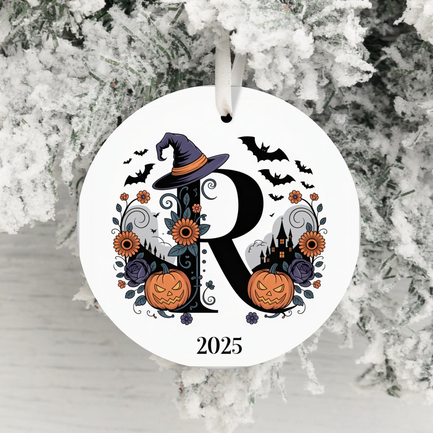Personalized Halloween Ornament 2025 Initial Product