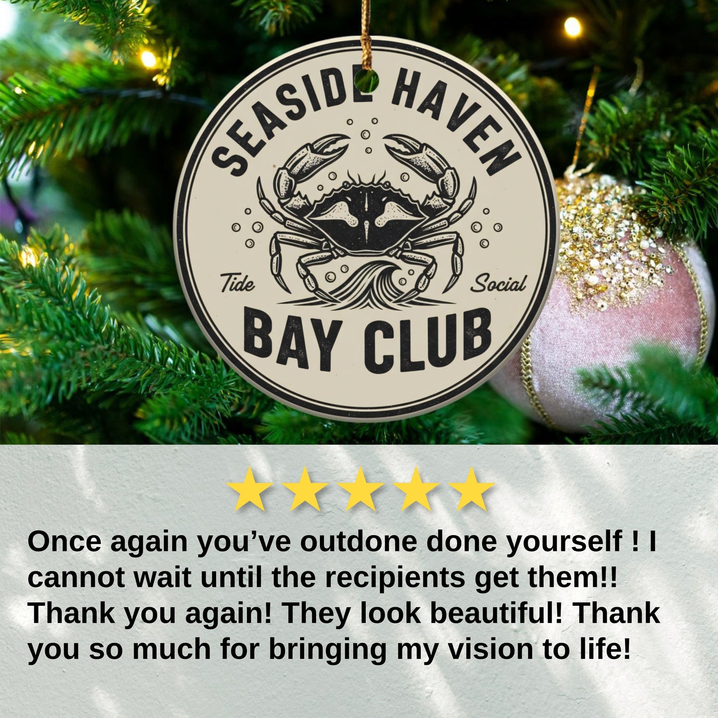 Seaside Haven Bay Club Ornament Perfect Holiday Decor product type