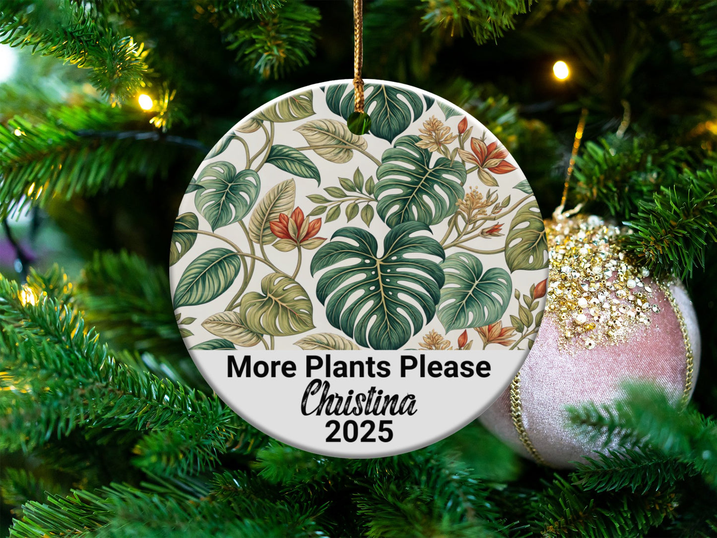 More Plants Please Christmas Ornament Hanging Product