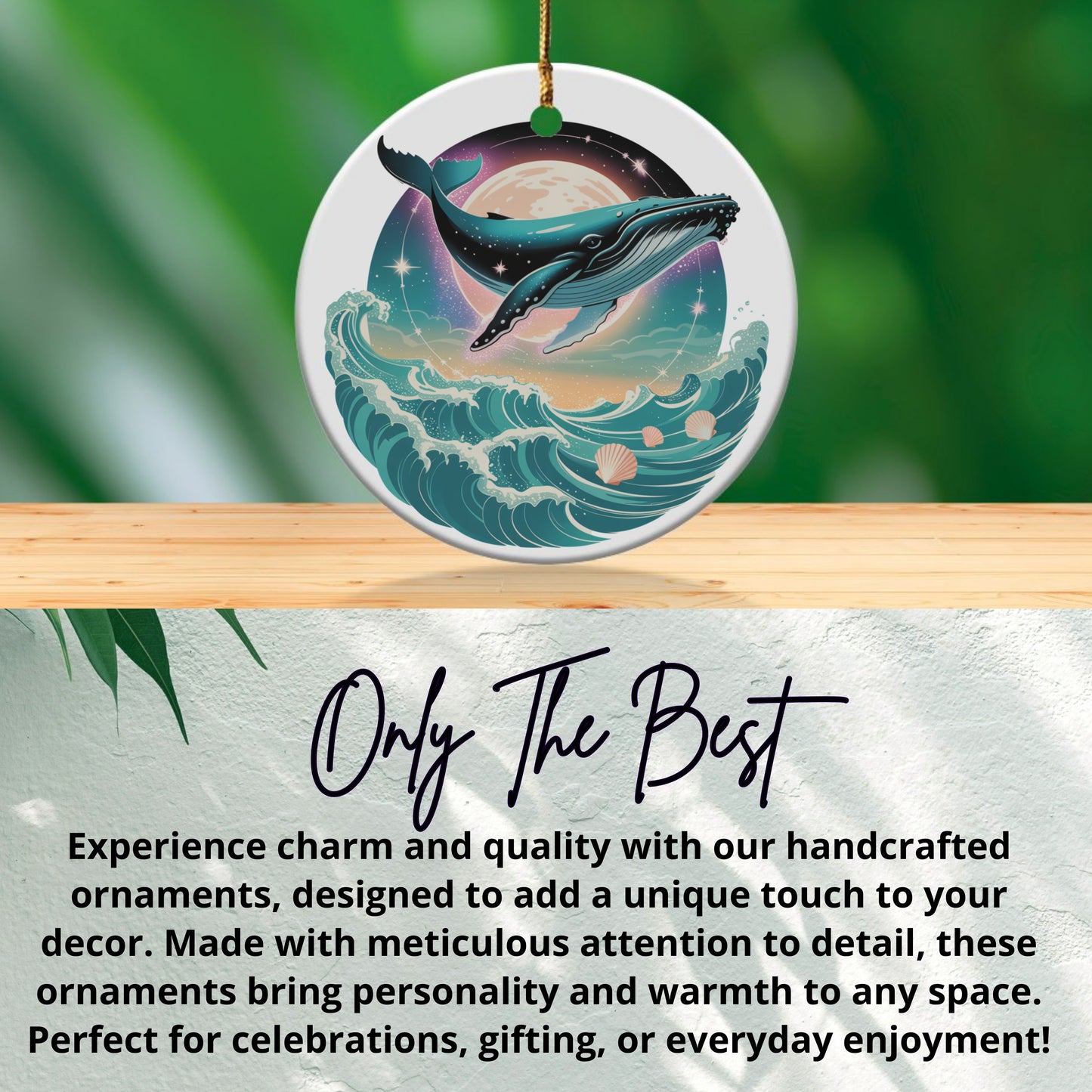 Whale Jumping Out of Water Ornament product type