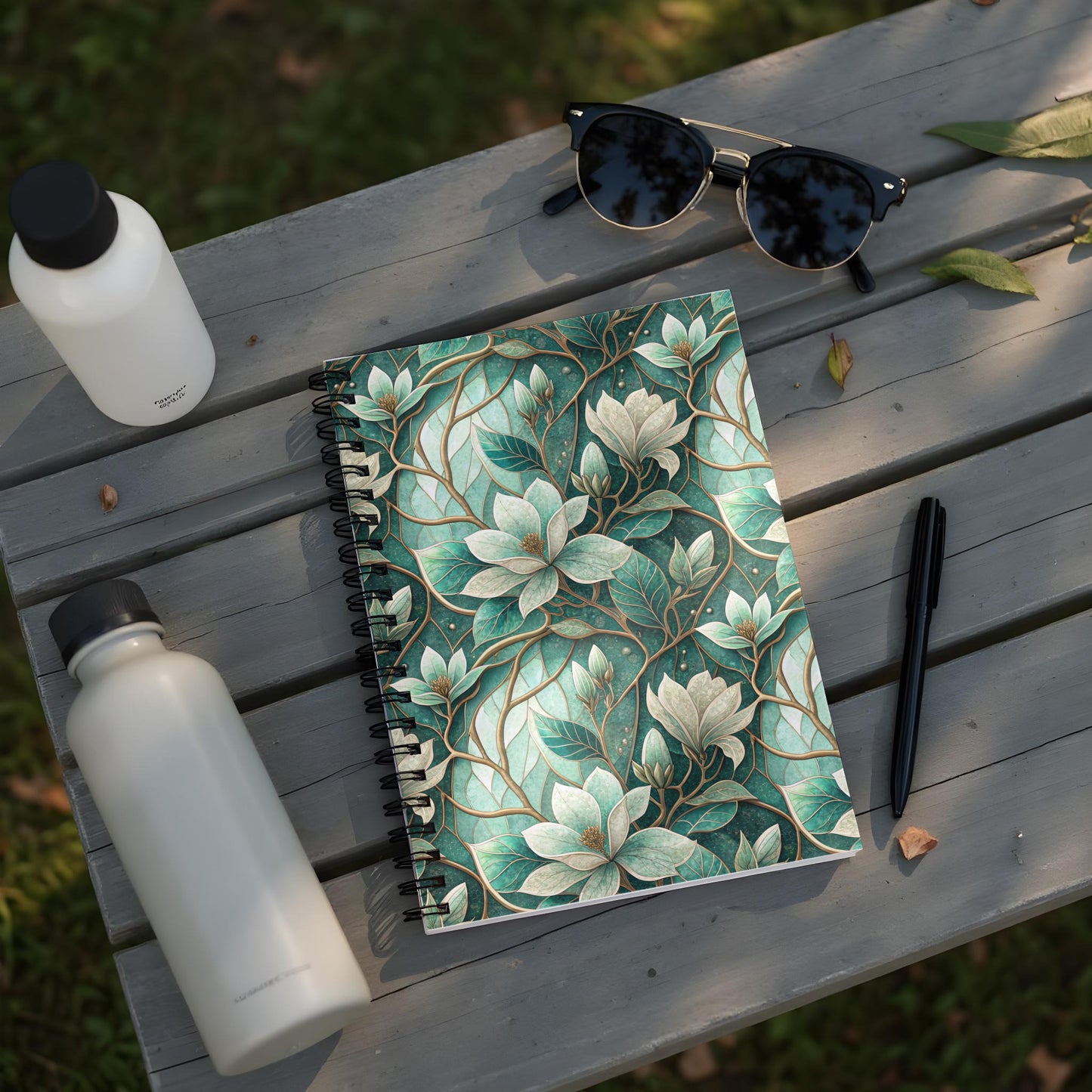 Floral Pattern Spiral Notebook with Unique Design