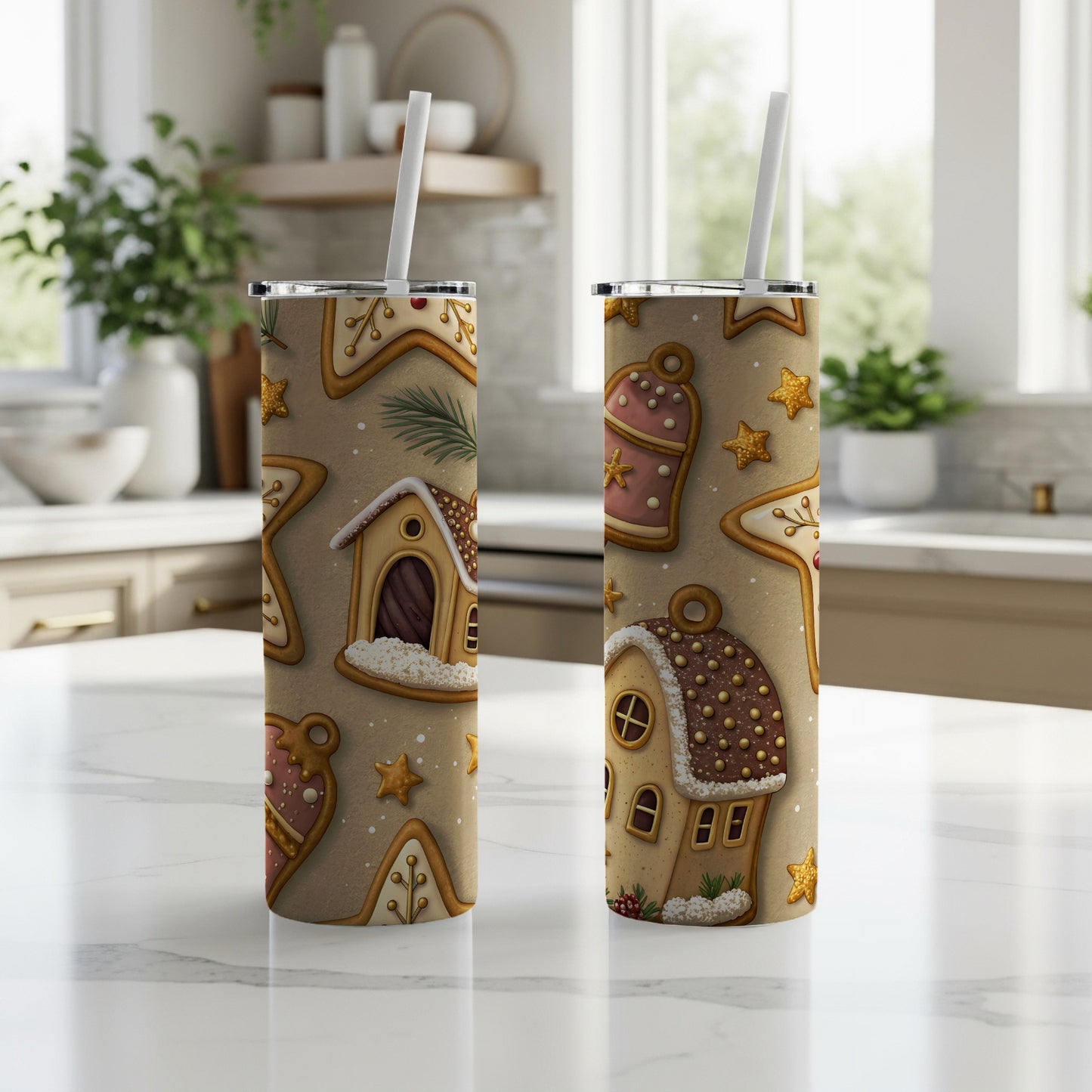Festive Cookie Holiday Season Home Decor Design Tumbler - Walk Greener
