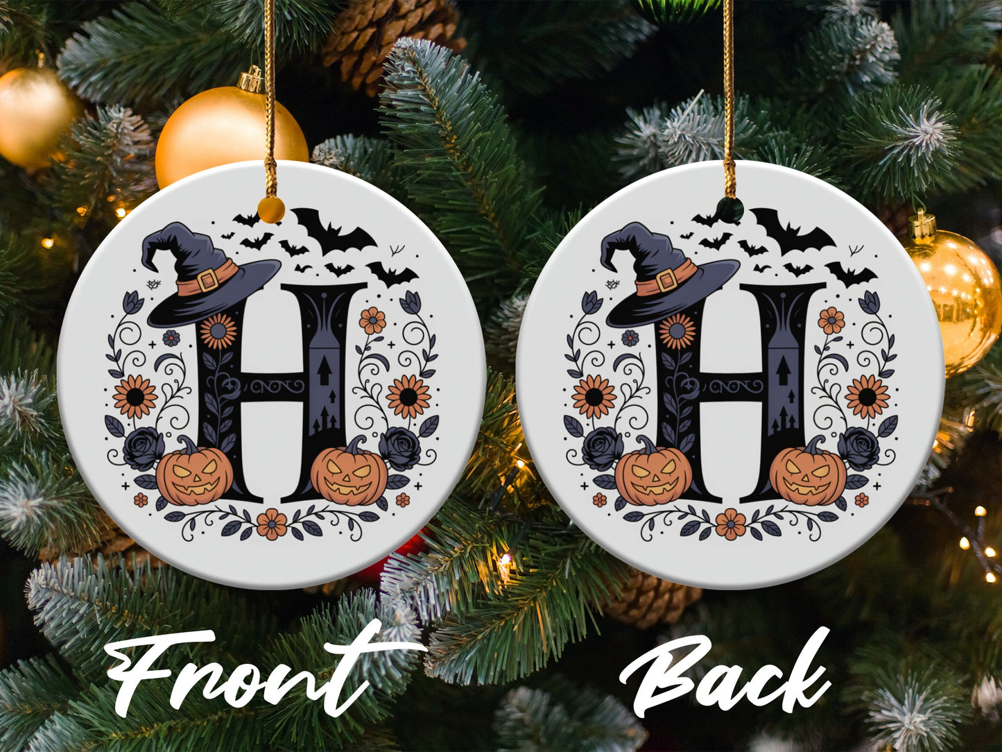 Personalized Halloween Ornaments Witch Hat Decor product type