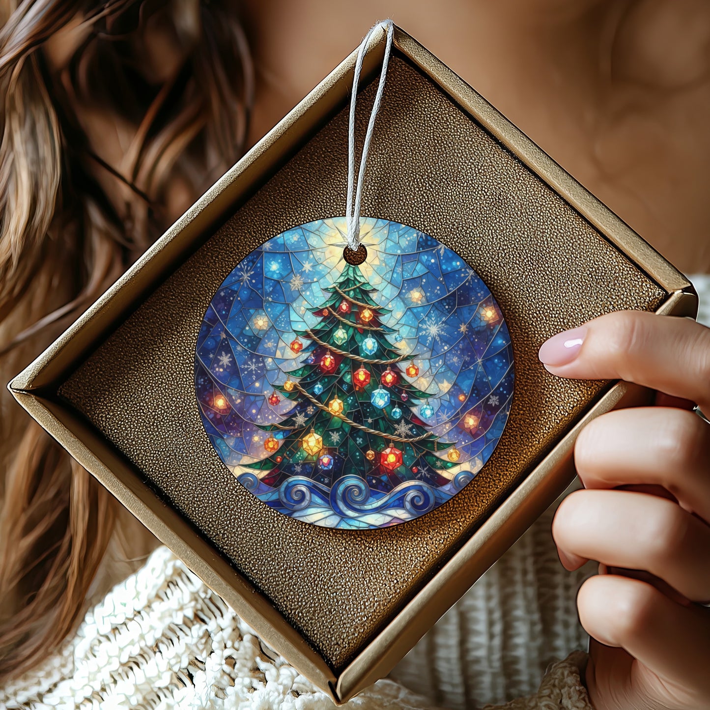 Festive Christmas Tree Ornament with Lights product
