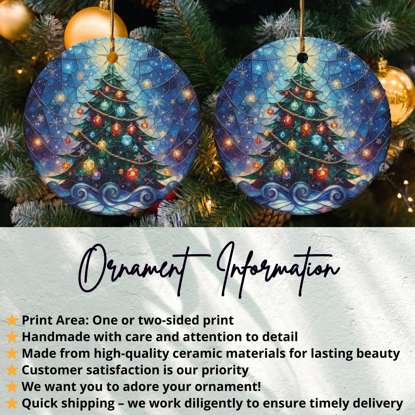 Beautiful Handcrafted Christmas Tree Ornament product type