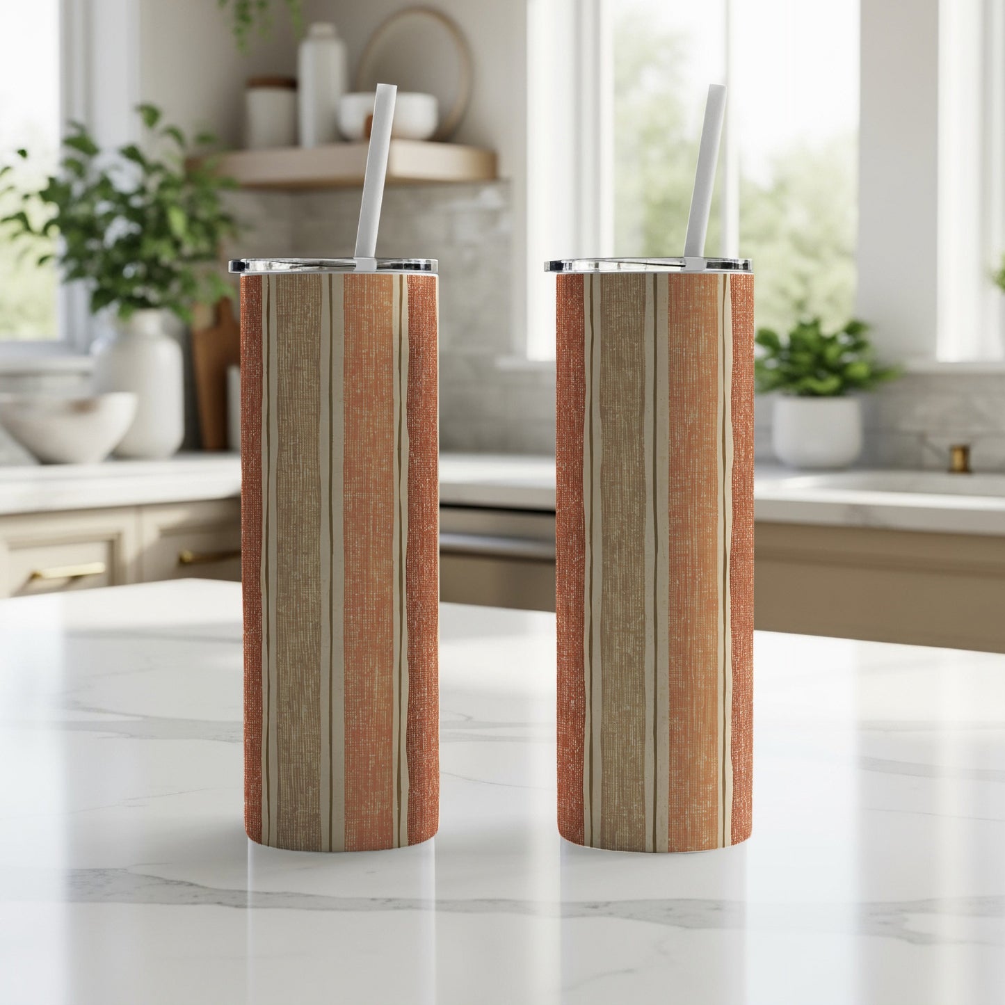 Stylish Striped Design Insulated Tumbler product