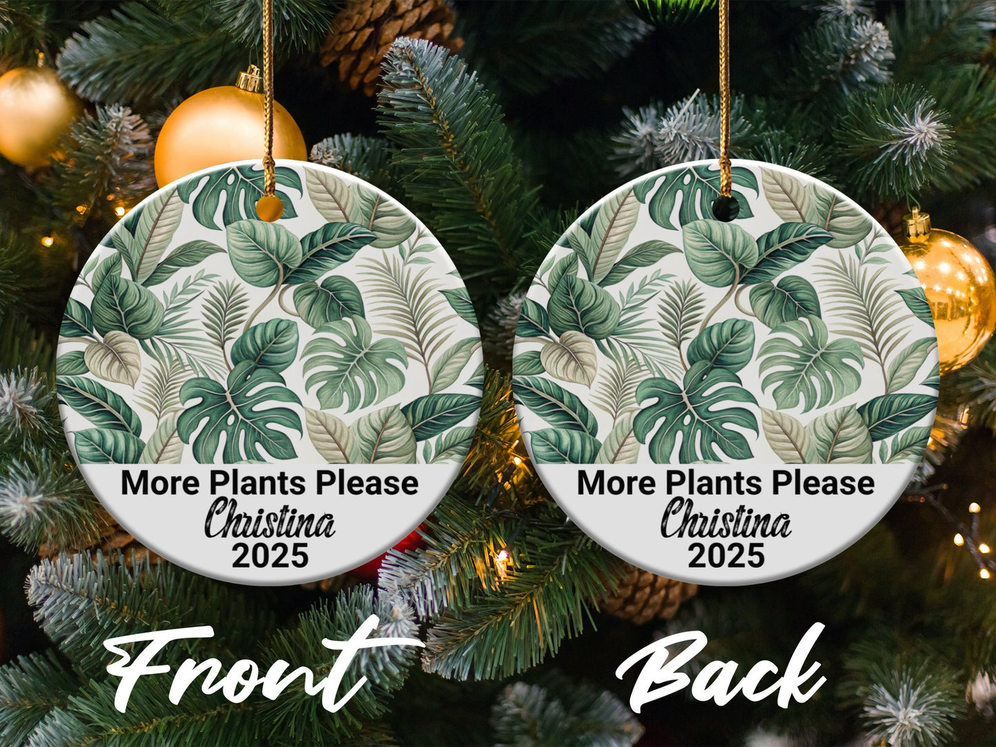 More Plants Please Personalized Ornament product