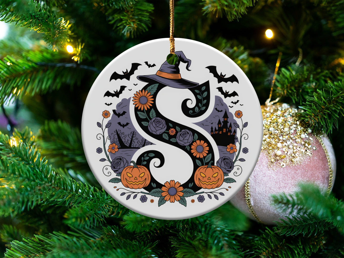 Halloween Themed Monogram S Ornament Hanging product