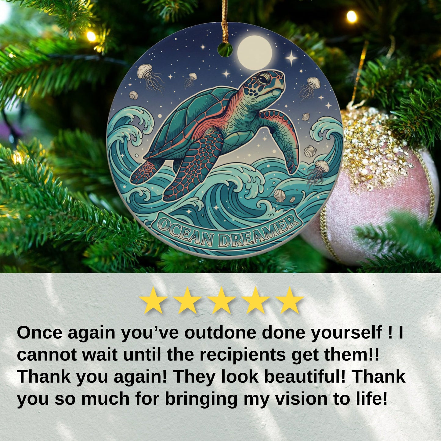 Ocean Dreamer Turtle Hanging Ornament product type