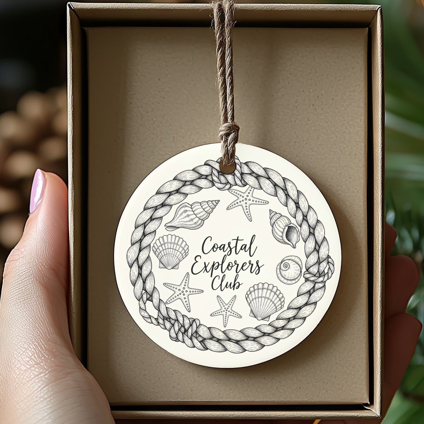 Coastal Explorers Club Round Pendant Hanging product