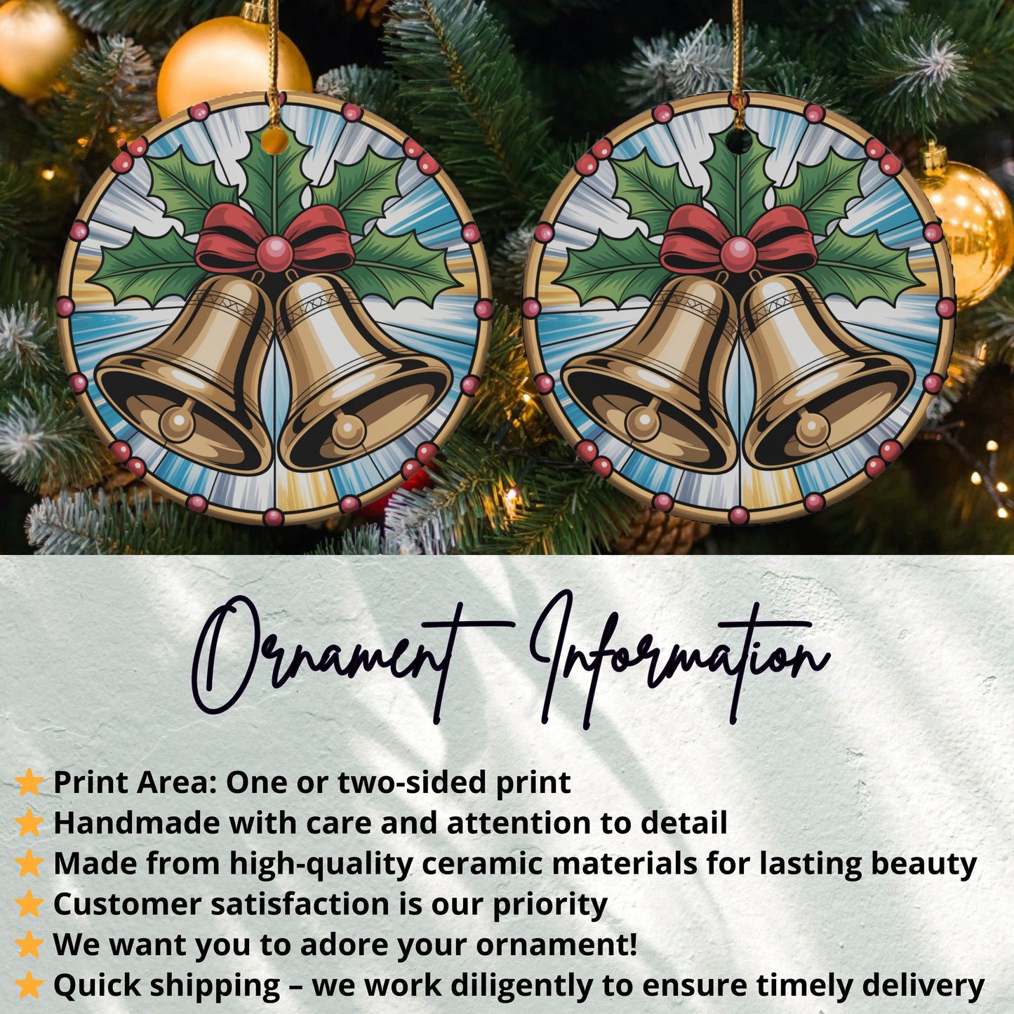 Handmade Holiday Bells Ornament Christmas Decor product
