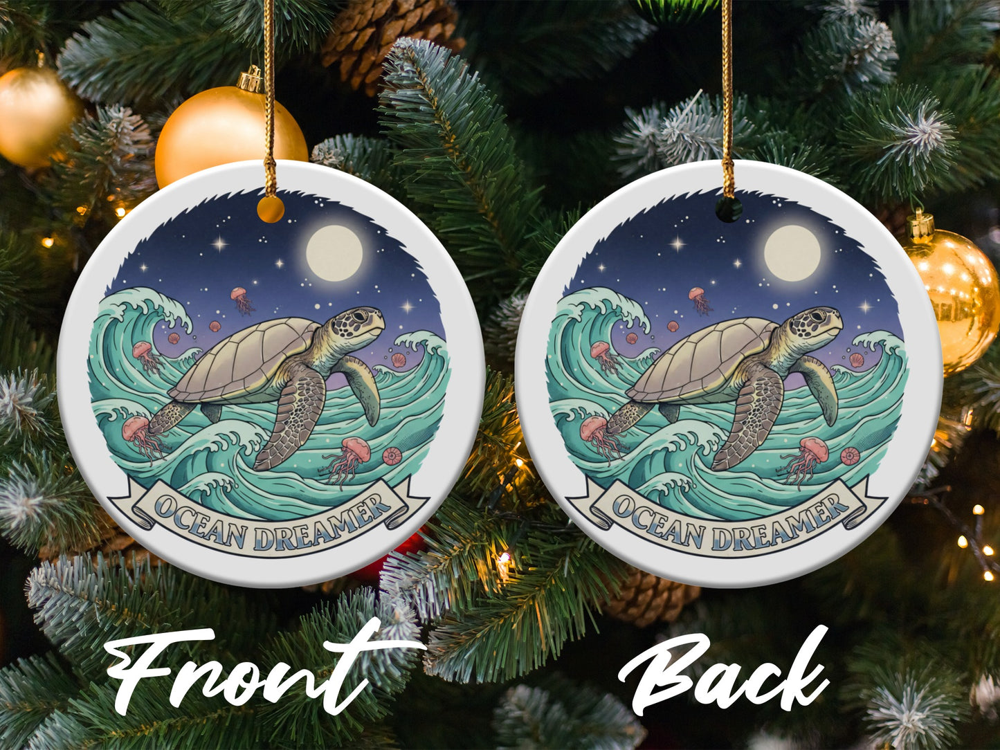 Ocean Dreamer Sea Turtle Christmas Ornament product
