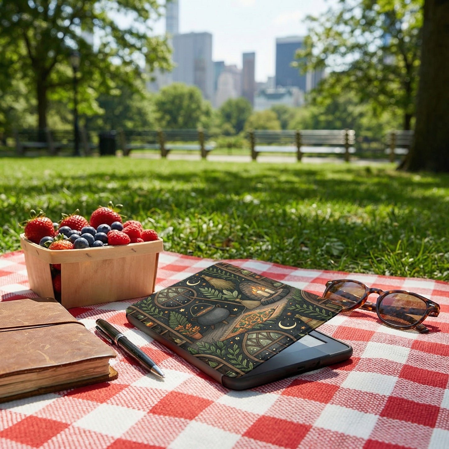 Enchanted Forest Picnic Scene Tablet Cover Case