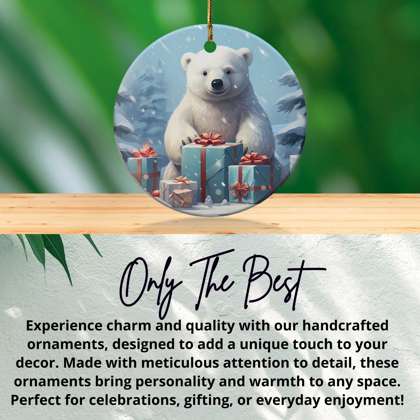 Polar Bear with Presents Ornament Christmas product
