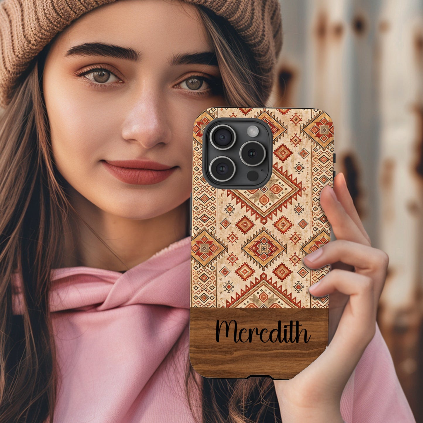Personalized Geometric Pattern Meredith Phone Case