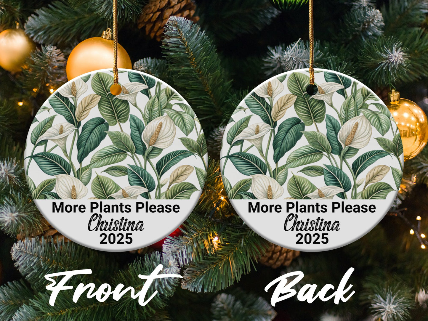 Personalized More Plants Please 2025 Ornament product