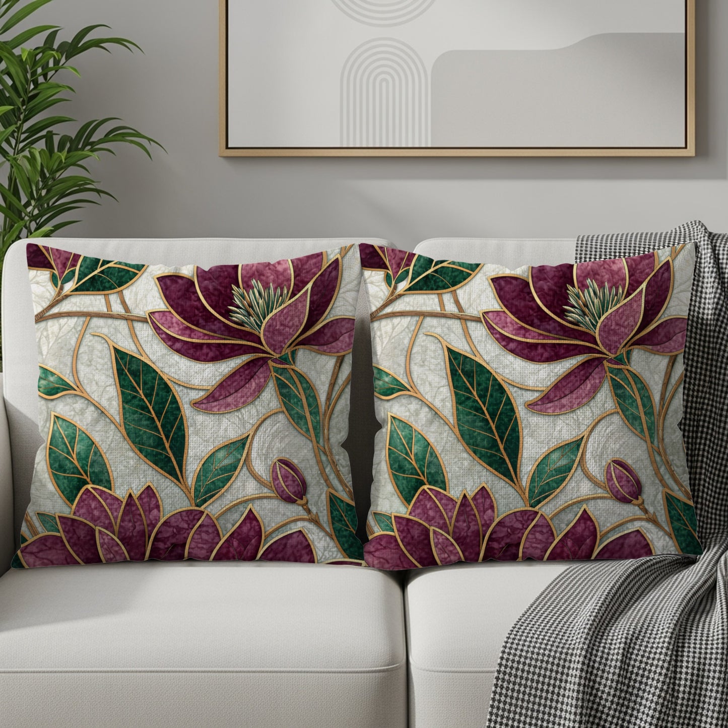 Floral Pattern Pillow Covers for Living Room Decor