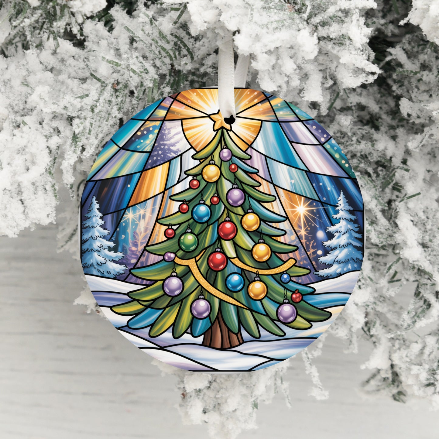 Stained Glass Christmas Tree Hanging Ornament product type