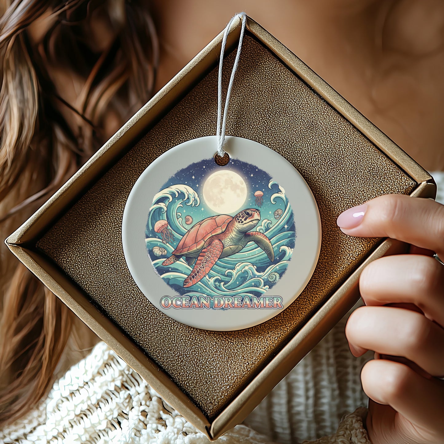 Ocean Dreamer Turtle Decorated Ornament product type