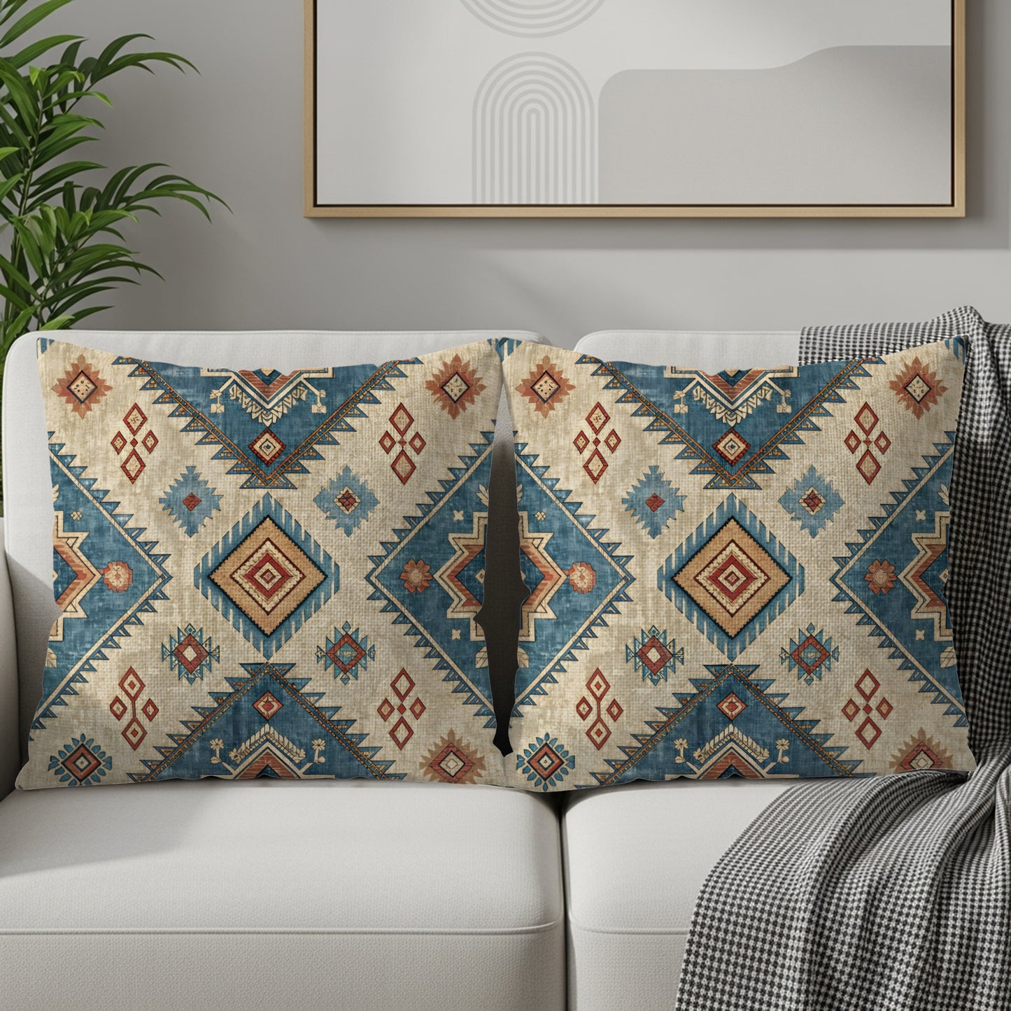 Geometric Tribal Pattern Bohemian Cushion Cover Pillow Decor