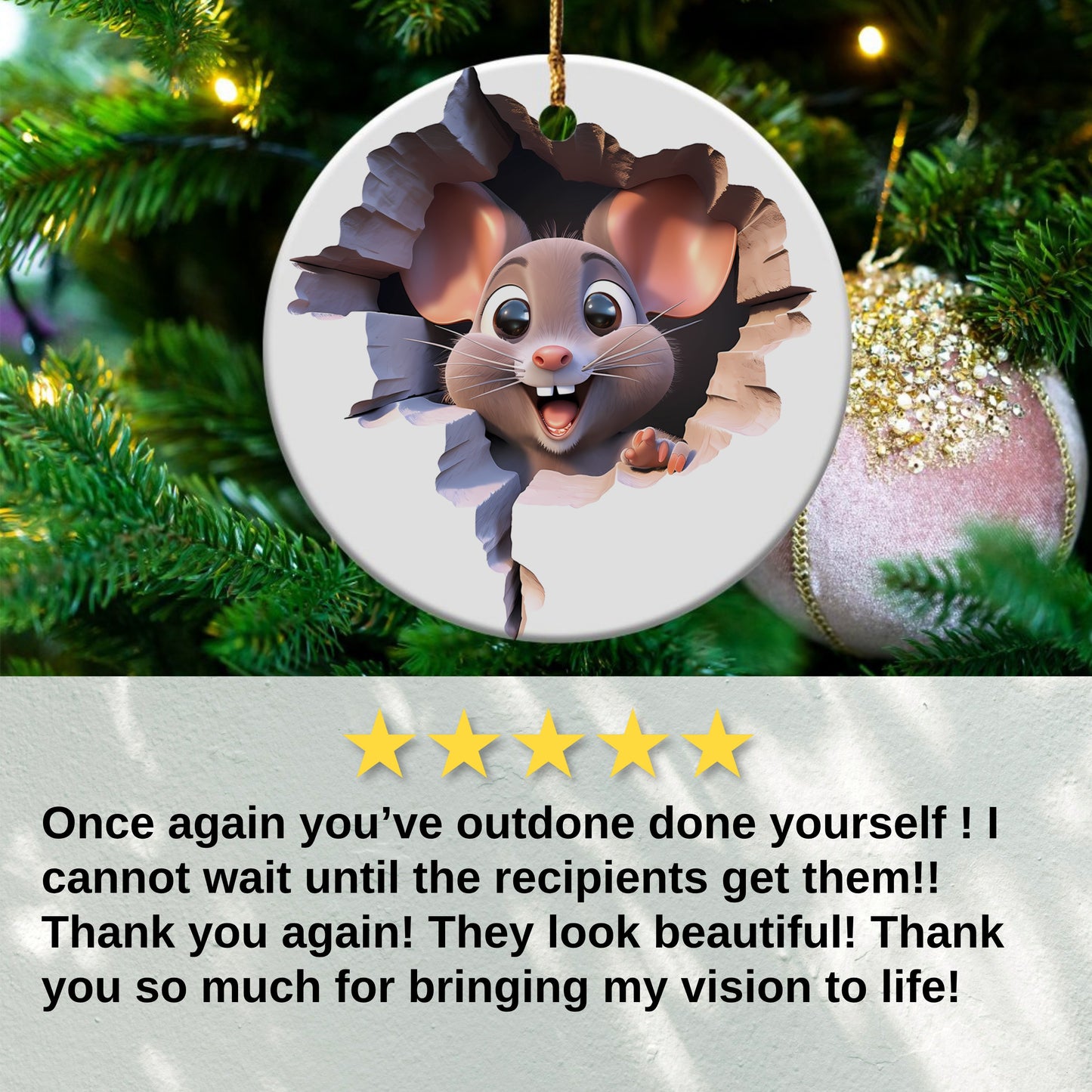 Cute Mouse Christmas Tree Decoration product