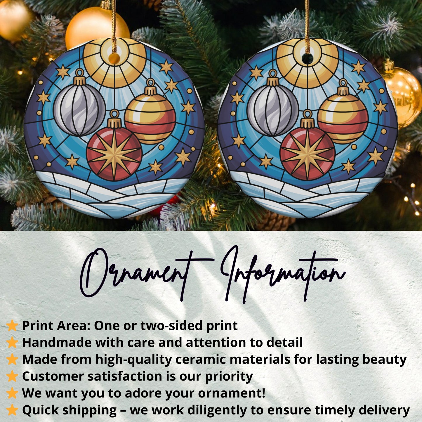 Stunning Holiday Ornament Round Shape Display product type